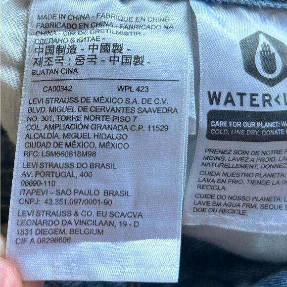Levi’s Premium Wedgie Raw Hem Button Fly High Rise Straight Leg Jeans Size 27 - Picture 7 of 14